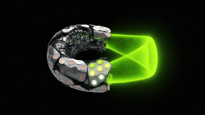 انیمیشنی از جریان پلاسما در هسته راکتور Helios شرکت Thea Energy.